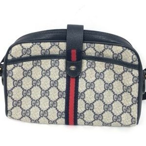 Authentic Vintage Gucci Shoulder Crossbody Bag monogram Logo.